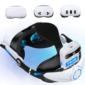 BEBONCOOL Suitable for Quest 2/Quest 3/3S VR host enhanced headset, soft skin-friendly sponge is soft and comfortable to wear, and the horizontal knob adjustment is precisely adapted to different head shapes