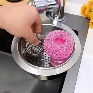 Heavy-duty 304 stainless steel sink draining basket – no drilling required for installation, space-saving design, easy to clean, sturdy sink, modern-looking storage for miscellaneous items/bathroom sink storage (no tools/accessories needed).