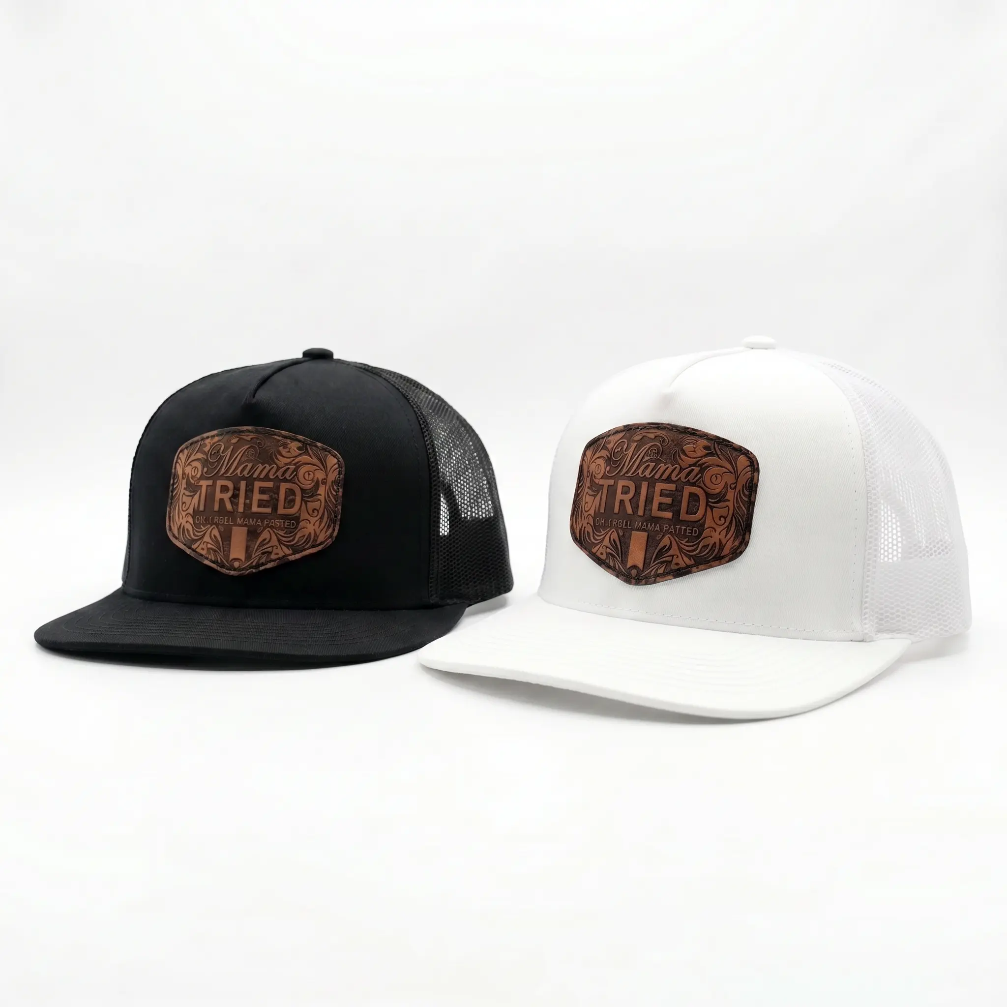 Mama Tried Flat Bill Trucker Hat | Adjustable Mesh Snapback Hat for Men & Women