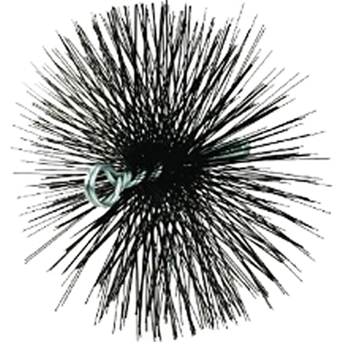 212 MAIN 6 in. Round Metal Chimney Cleaning Brush, Elastic Devil Wire Bristles, 0.15 lbs, 1/4 NPT Fitting, Compact Low-Profile Design, Durable Household Cleaning Tool