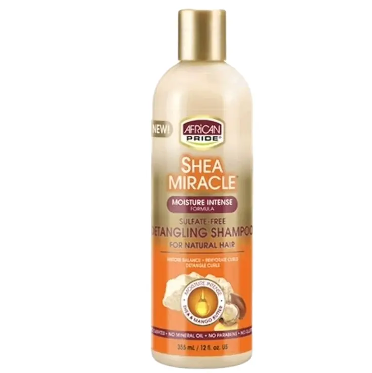African Pride Shea Butter Miracle Detangling Shampoo 12 Ounce - Moisture Intense for Natural Hair