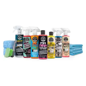 CHEMICAL GUYS Clean Exterior Arsenal Kit – Complete Car Wash Kit with Soap, wheel and tire care, wax, window cleaner, and a quick detailer for Deep Cleaning & Shine at Home, Detailing Products, Autos