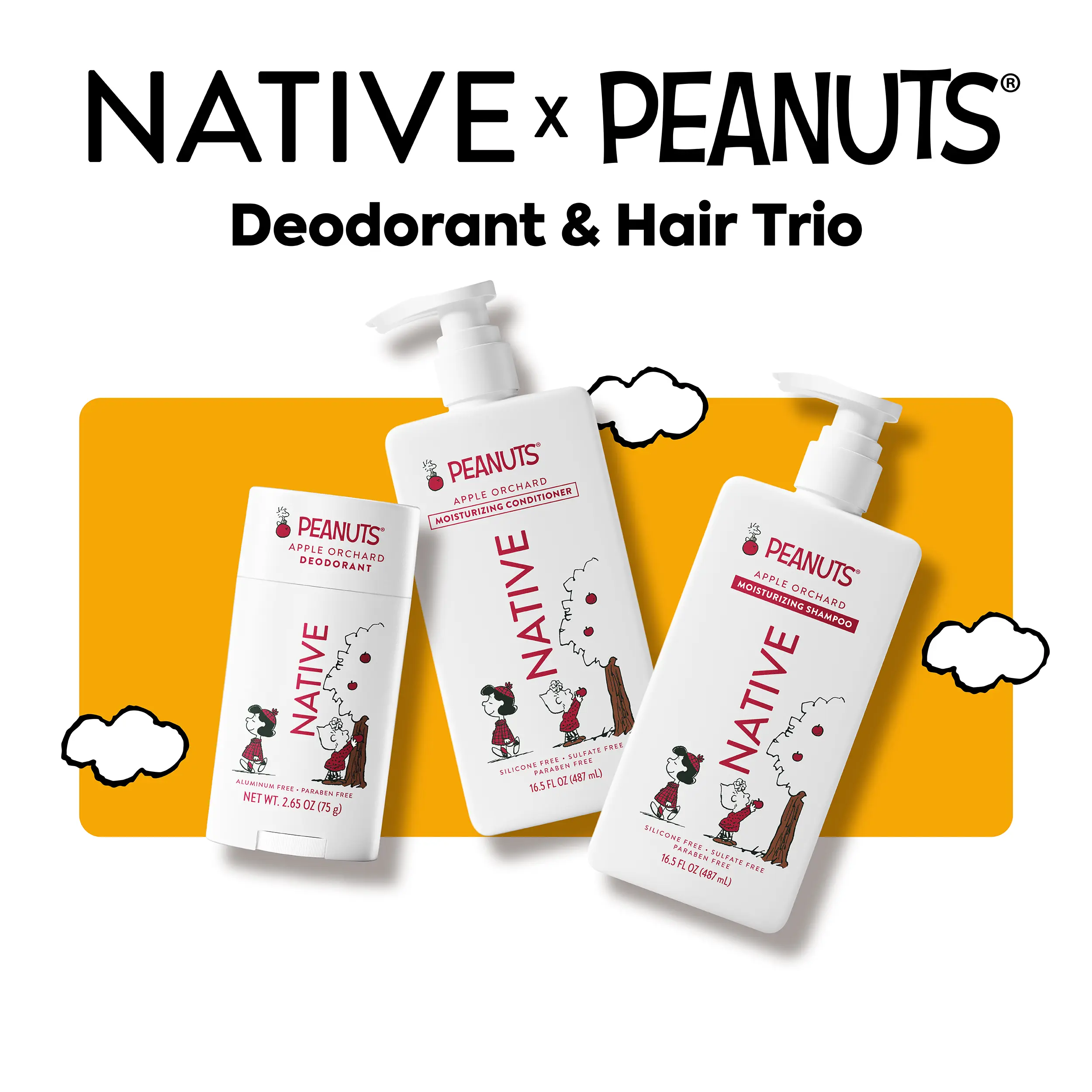 NATIVE Deodorant & Hair Trio -- Deodorant, Shampoo and Conditioner NATIVE Deodorant & Hair Trio -- Deodorant, Shampoo and Conditioner