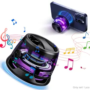 Magnetic Bluetooth Speaker,Portable Wireless Bluetooth Speaker,Mini Portable Phone Stand for Phone,RGB Night Light,Gift