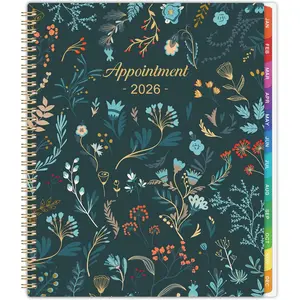 2026 Appointment Book - 2026 Daily Hourly Planner, Jan 2026 - Dec 2026, Appointment Book 2026, Large Planners Weekly Monthly, 8.5" x 11", Planners with 30-Minute Interval - Green Floral
