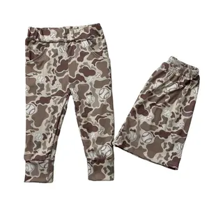 Boys' Camouflage Milk Silk Casual Fit Shorts, Above-the-Knee Game Day Softball Apparel for Kids