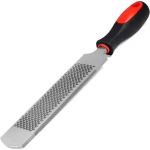 13 Inches Professional Carbon Steel Hoof Rasp Farrier File Tool with Rubber Handle Heavy Duty Trimming Tool for Horses Cattle Goats and Donkeys