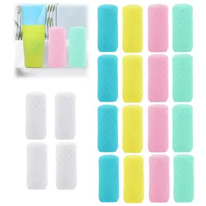 20Pack Silicone Bottle Cover,Travel Essential for Women Men,Beach Vacation Essentials,Travel Size Toiletries,Airplane Travels Accessories Elastic Sleeves for Leak Proofing - Tools & Hardware.