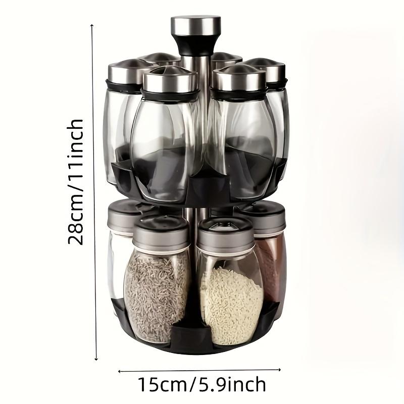 [Glass Jar Bottle Set] 6pcs/12pcs Glass Jar Bottle Set, for Kitchen Organizers And Storage, Pantry Organizers And Storage, Spices Organizers And Storage, Kitchen Organization, Spice Rack, Kitchen Storage And Organization, Storage Cabinet,