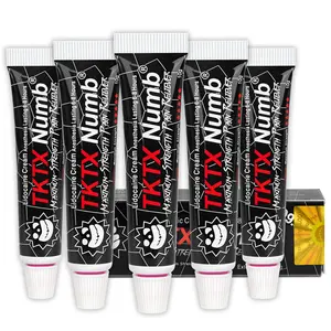 TXKX Numb Tattoo Numbing Cream 99.9% Maximum Strength Numbing Cream 10g | 6-8 Hours Long-Lasting Pain Relief for Tattoo, Piercing, PMU, Laser & Hair Removal（5 Pack）