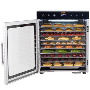 【Summervibes】VEVOR Electric Food Dehydrator Machine,  , 800W Electric Food Dryer, 10 Stainless Steel Trays, with Digital Adjustable Timer & Temperature for Jerky, Herb, Meat, Beef, Fruit, Dog Treats and Vegetables