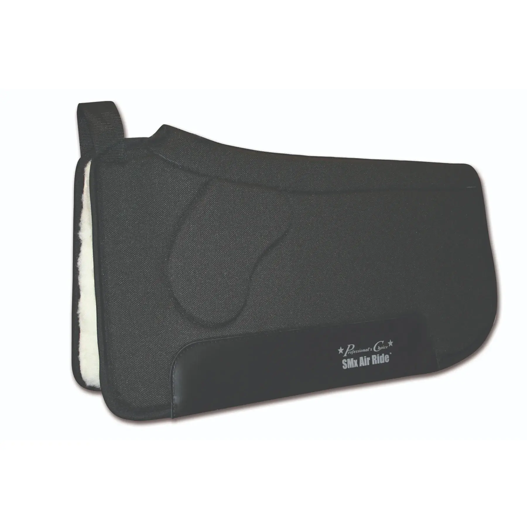 Professional's Choice SMx Ortho Saddle Pad ARSP-3 - Air Ride Core & 100% Merino Wool Lining for Strong-Shouldered Horses 30" x 33" / Black