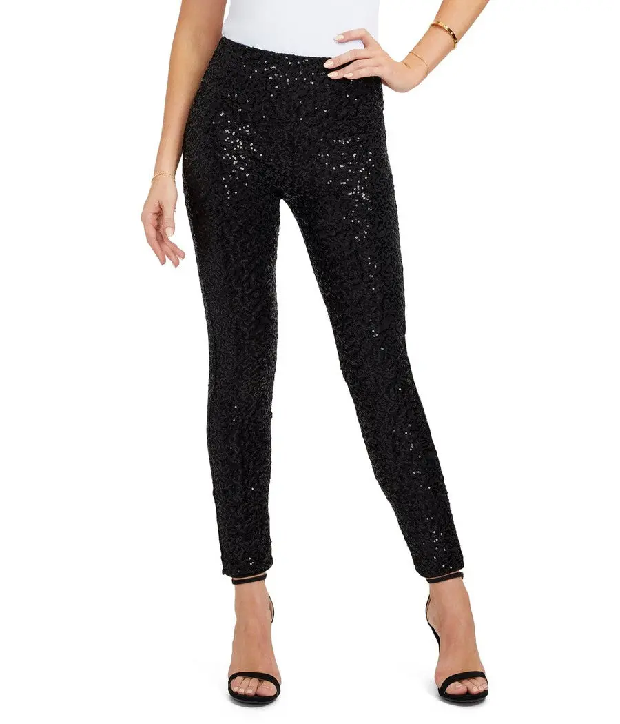 Black Sequin High Waisted Leggings Black Sequin High Waisted Leggings