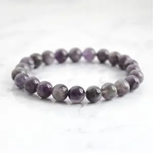 Amethyst Bracelet | 8mm Beads | Serenity, Intuition, and Higher Knowledge