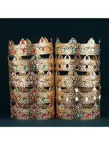 European and American Crown Baroque Wedding Hair Accessories Birthday Crown Retro Headwear Stage Performance Home Decor