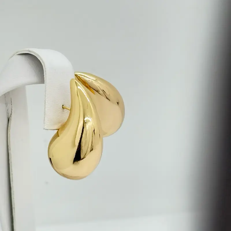 14k Gold Plated Teardrop Earrings - Elegant Gold Plated Design for Stylish Appeal
