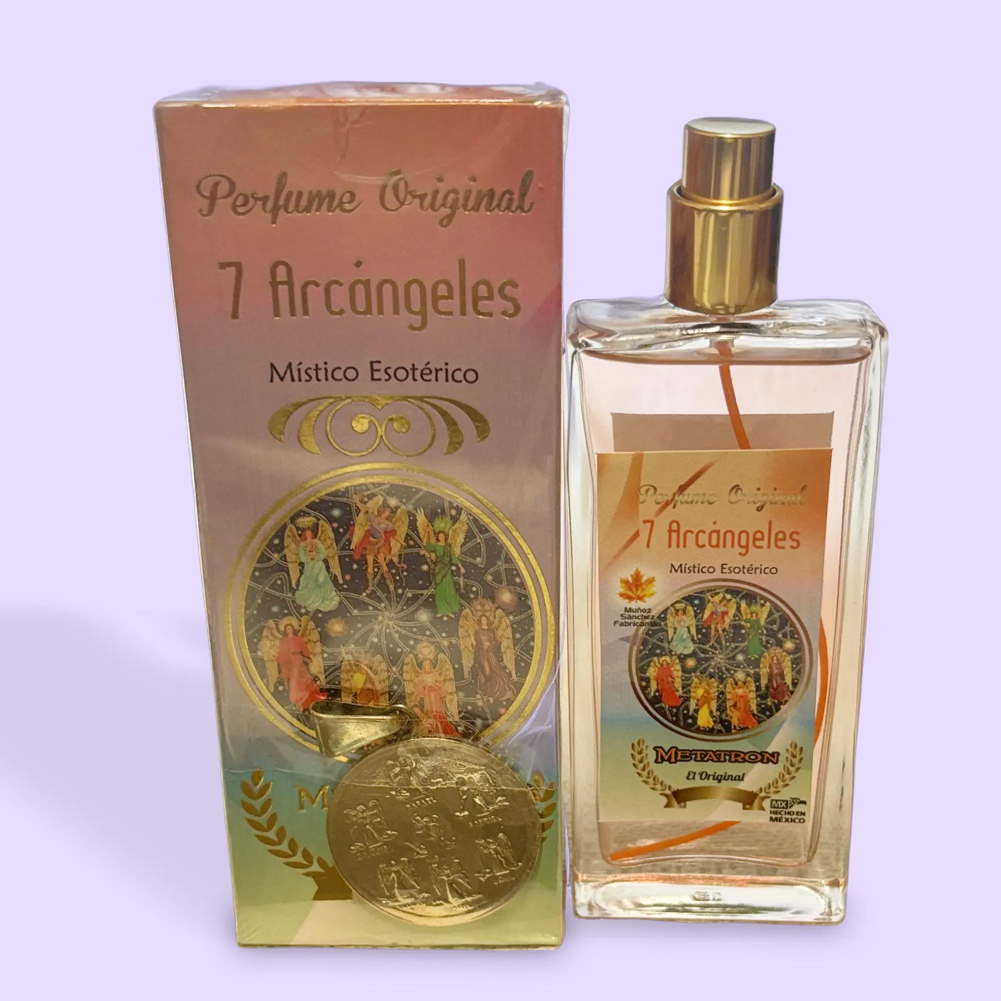7 Archangels Oil-Based Cologne with Medallion, Great Scent, Sweet Fragrance, Single Item, Prayer Included, Protection Of 7 Archangels, Liquid