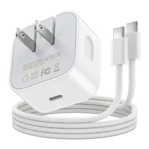 USB C Fast Charger, 40W-60W Dynamic USB C Wall Charger for Apple iPhone 17 16 15 Pro Max, Foldable Fast Power Adapter Compatible with MacBook Air, iPad, Samsung S25, with 5FT Braided USB-C Cable
