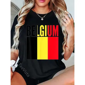 100% Cotton Belgian - Belgium Country Flag T-Shirt