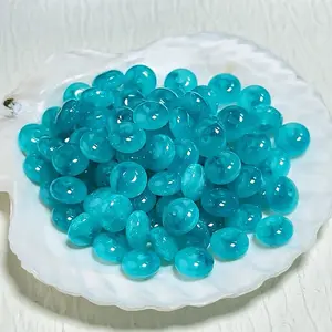 【B012】6*10mm fine glitter resin abacus beads, handmade DIY jewelry accessories, beading materials for making bracelets and necklaces.