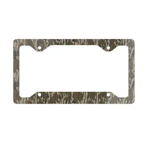 Original Bottomland Everything Bottom Lands Camo Metal License Plate Frame - Car Accessories with Camouflage Design