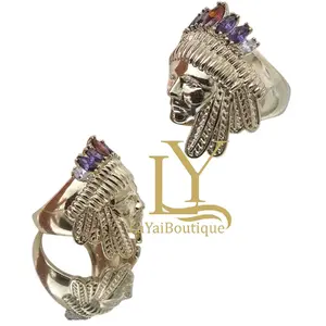 LaYaiBoutique #1145 Indian Ring for Men and Women, 14k Gold Plated Jewelry, HIGH QUALITY.