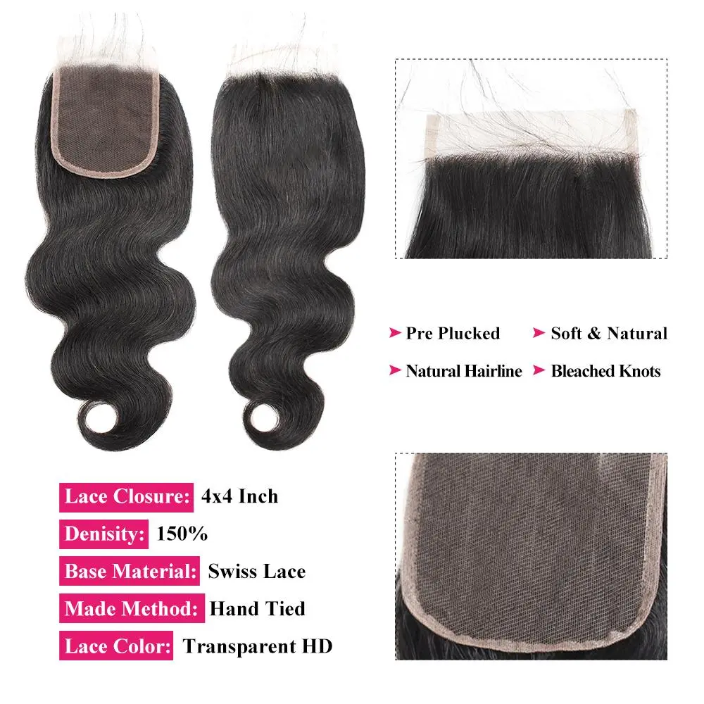 4x4 Inch Lace Closure