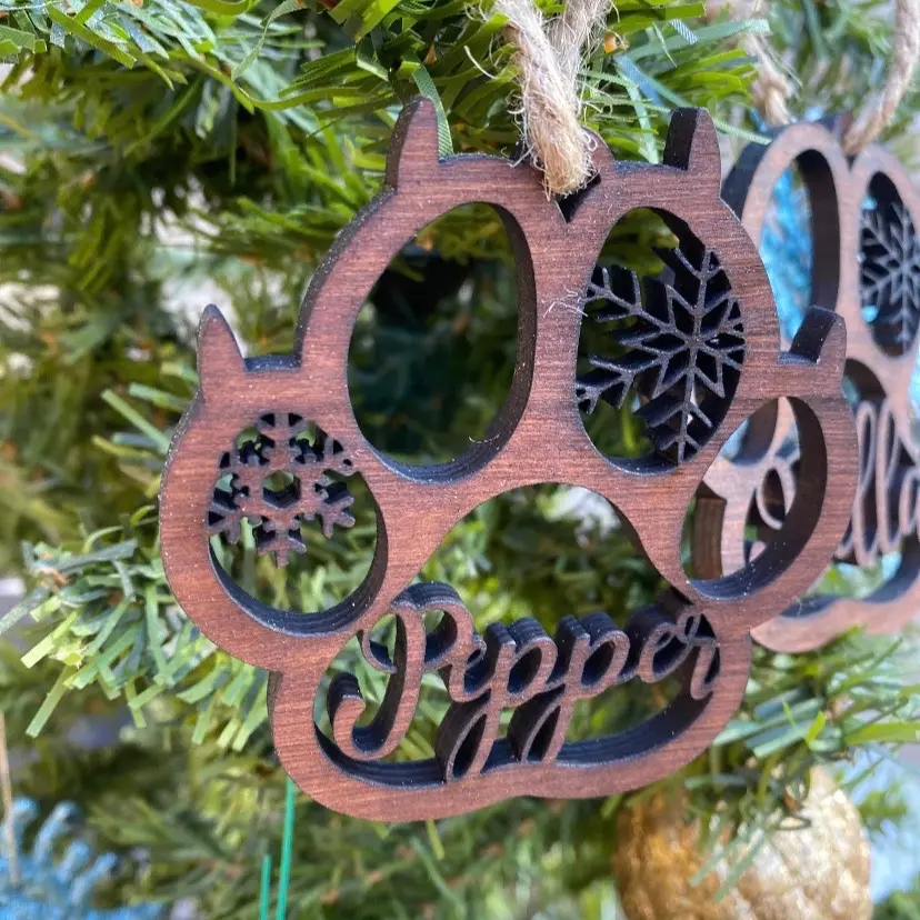 Personalized Pet Paw Ornament