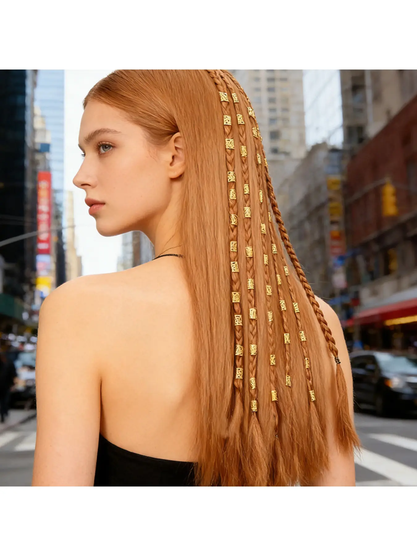 Best Seller DIY Dreadlock Hair Accessories, Hollow Metal Braid Hair Rings 60Pcs