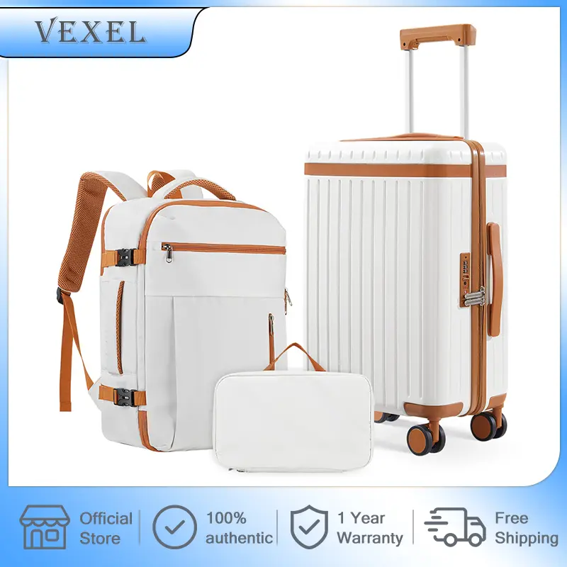 VEXEL 3-Piece Travel Luggage Set - 20-in Carry On Suitcase, Large Backpack, Toiletry Bag for Travel Needs, Carry On Luggage Bags, Travel Luggage Bags