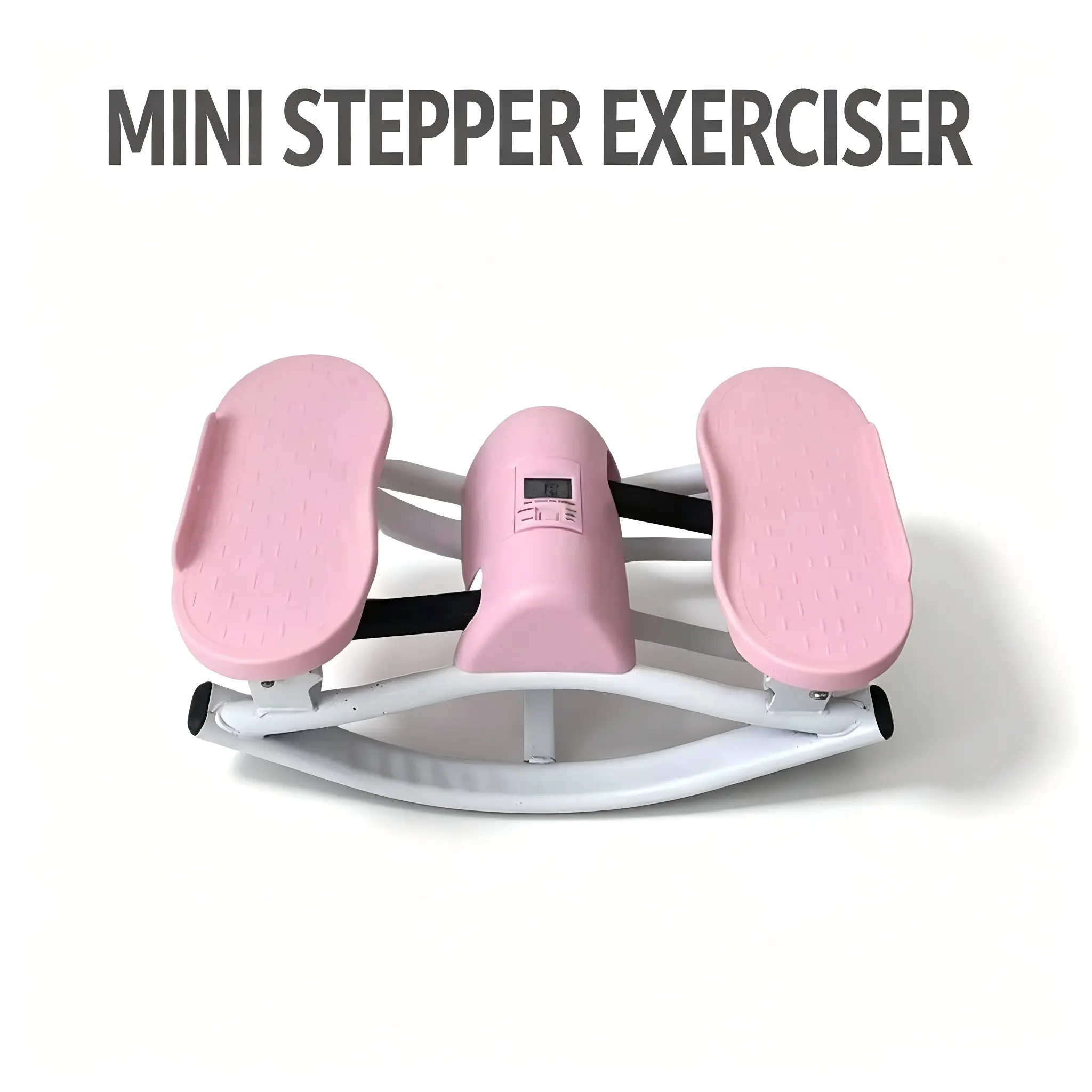 Mini Stepper Workout Equipment - Steel Frame, Silent Operation, Non-Slip Plastic Pedals, LCD Counter, Foldable Compact Home Gym Gear for Home/Office Use, At Home Gym Equipment