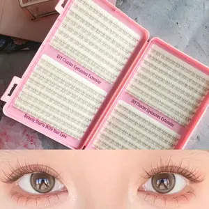 384 False Eyelashes, Single Fiber Design, Natural Elegant Upward Curve, Perfect Fit for Daily or Commute Makeup, Reusable Multiple Times