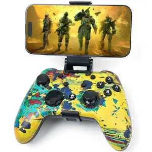 Wzuicov Upgrade Bluetooth & Wired Game Controller- Gamepad for Switch, iPhone/iPad, Android, PC & More | with Phone Mount, 2x UsB-C Cables & C-AAdapter,Hall Joystick Universal,Game Black Myth, Dynamic RGB LED