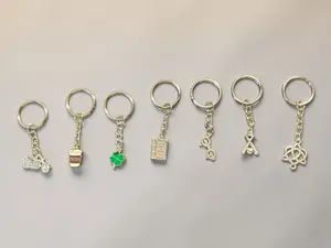Variety of Stainless Steel Keychains with a Charm. Can be customized with the charm of your choice.