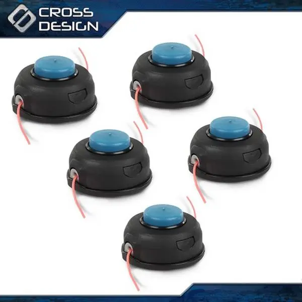 CROSSDESIGN High Quality Durable 5PCS T25 Tap Head with Trimmer Line - Lawn Trimming Equipment Accessory, 5 Head Spares for Husqvarna 128LD, 124L, 223L String Weedeater, Brushcutter, Jonsered, GC2128C Can, 5 X Trimmer Head