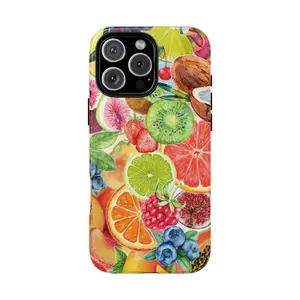 Collage Colorful Fruit Phone Case, Summer Vibes Tough Phone Case, Gift for her, Collage Cover