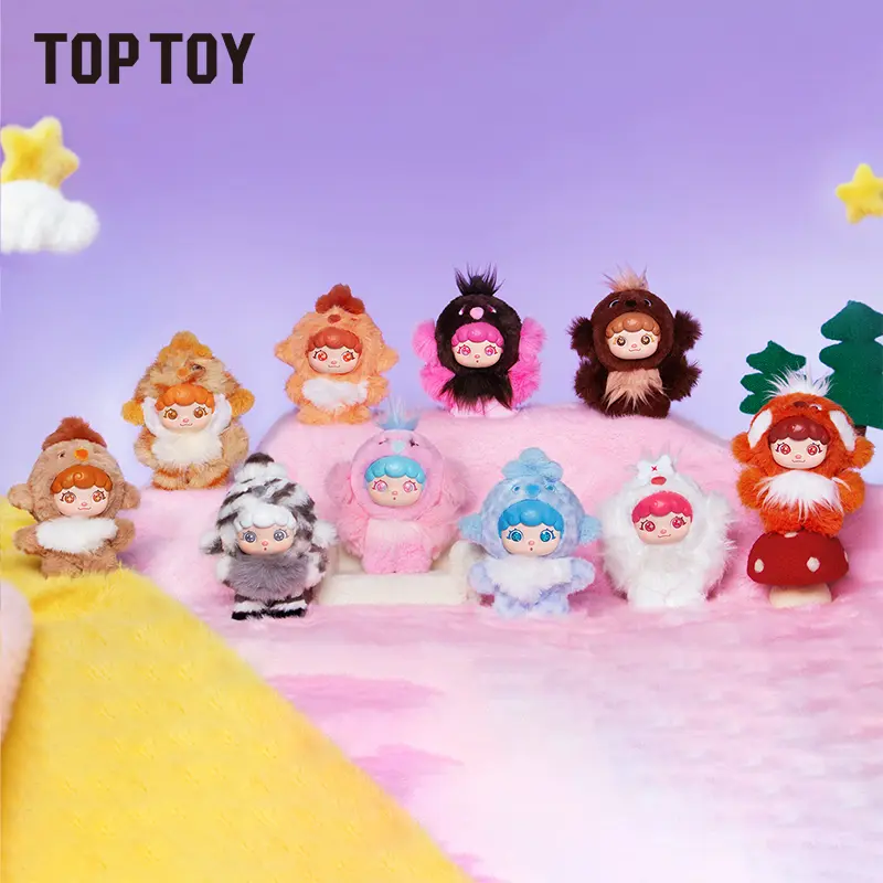 TOPTOY Mochi Little Monster Series Vinyl Plush Blind Box, Blind Bag Collectible Toy, Cute Desktop Ornament Figure, Birthday-Holiday Gift tiktokshopbacktoschool