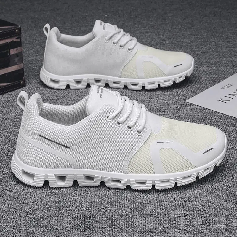 Men's Color Block Sneakers, Low-Top Skater Style Trainers with a Relaxed Fit, Lightweight & Breathable for Aesthetic Summer Wear, Sneaker, Walking Shoes, Footwear, Casual, Round Toe, Sporty Chic
