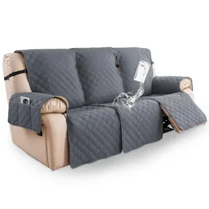 3-Seat Waterproof Recliner Cover, Non-Slip, Washable Sofa Cover with Pockets, Pet-Friendly Adjustable Sleeper Chair Protector #TikTokShopHolidayHaul