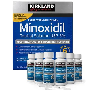 Kirkland Minoxidil 5% Hair Care Serum Daily Scalp Drops Topical Serum Kit for Thicker & Fuller Looking Hair - Premium Men's Grooming & Nourishing Personal Care Routine with Precision Dropper