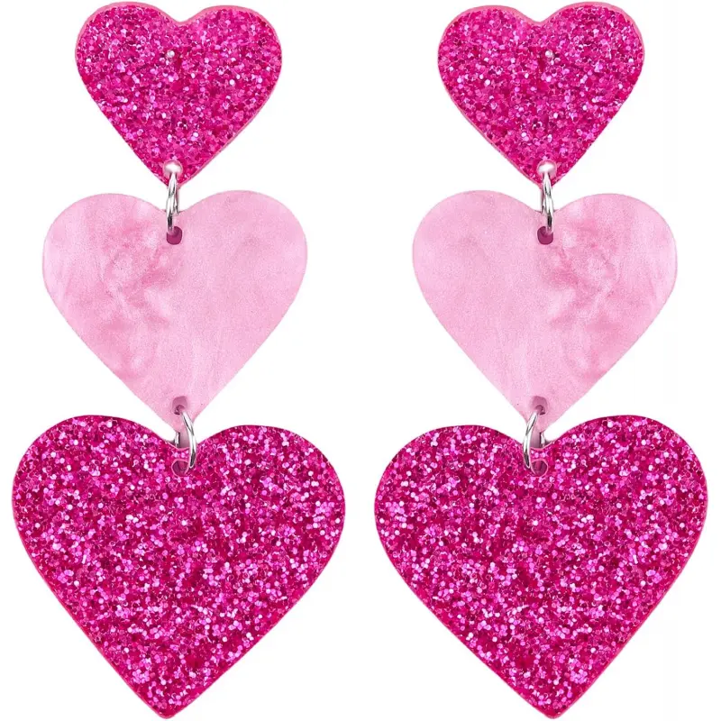 3 Hearts Hot Pink