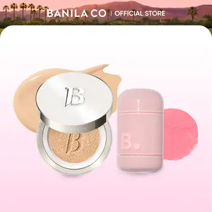 [NEW] BANILA CO 5-Minute Makeup Duo | Covericious Ultimate Cover Cushion & Romantic Blush Lip & Cheek | Long-Wear Full Coverage Cushion Foundation + Multi-Use Lip, Cheek & Eye Color Stick