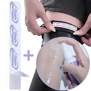 Jiggle Defender Body Tape + Remover Combo | Invisible Breast Lift & Fashion Tape | Strong hold, Sweatproof, Easy Removal