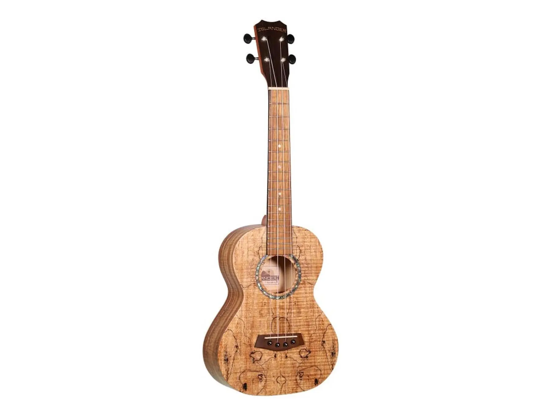 Islander 25816 Tenor Ukulele - Spalted Maple Top, Natural-Satin Finish, Walnut Fingerboard, Pin Bridge, 432mm Length, ABS Components, 26.3 in, 38.1 mm, 1.5 in - Affordable Stringed Instrument for Musical Enthusiasts, Natural Finish