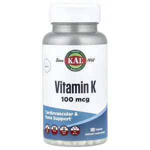 KAL Vitamin K, 100 mcg, 100 Tablets
