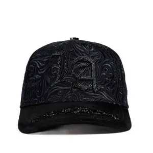 Hat LA California All Black Edition Full Embroidered