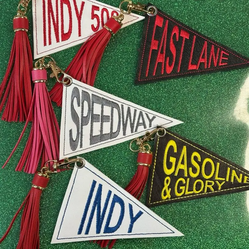 Custom Embroidered Bag Tags, Racing and Mama, Mimi