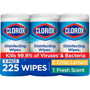 3 Pack 75 Count Each Disinfecting Wipes Value Pack, Bleach Free Cleaning Wipes