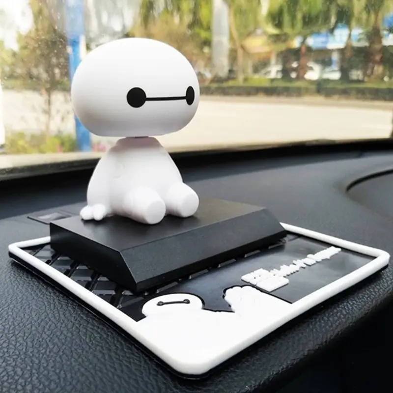 Car ornaments cute shaking his head big white robot doll car ornaments toy accessories Car Interior Accessory Car Interior Decorative Car Desktop Decor Car Interior Decoration
