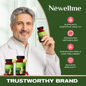 Apple cider Vinegar Gummy Vitamin-60 CountVitamin B12, gelatin free, Vegetarian and non-GMO, ACV supplement | Apple flavor best ediblediet Organic